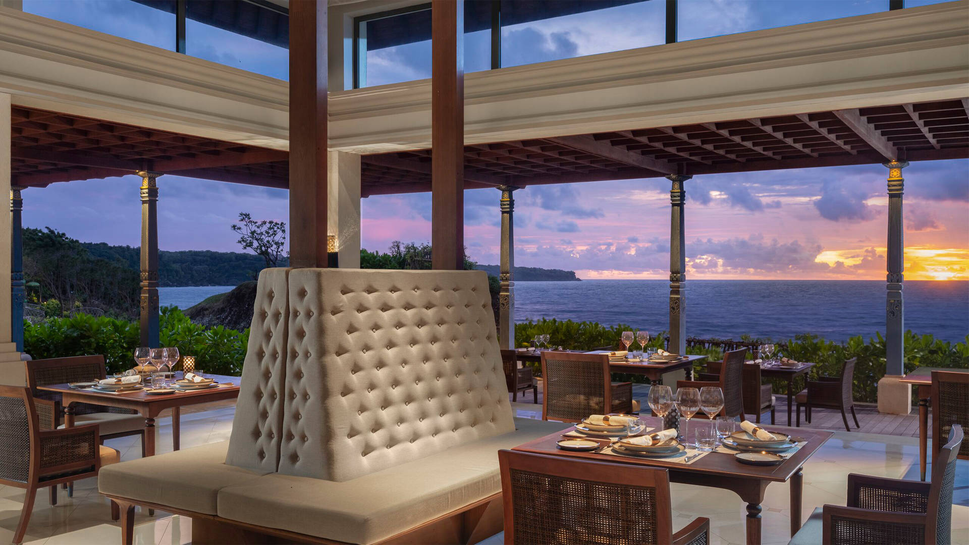 Ocean view dining at Jumeirah Bali