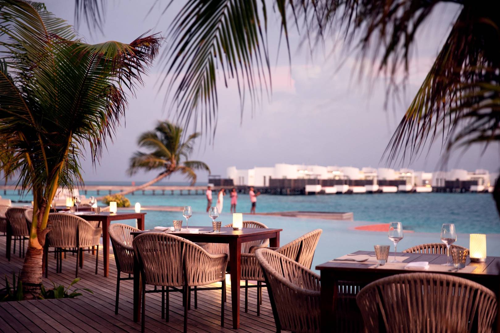 Jumeirah Maldives Shimmers pool and sea view 