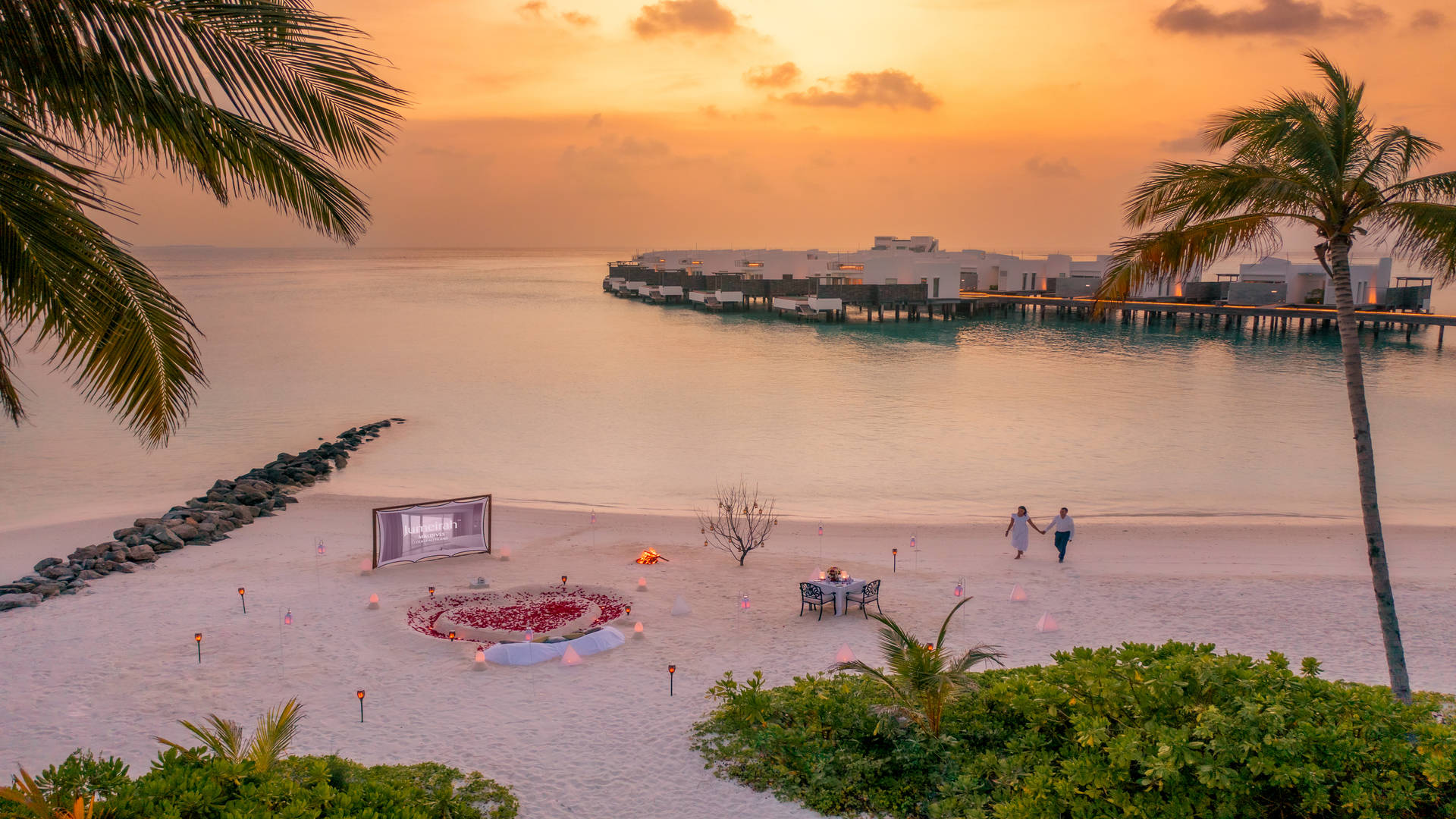 Cinema under the stars at Jumeirah Maldives