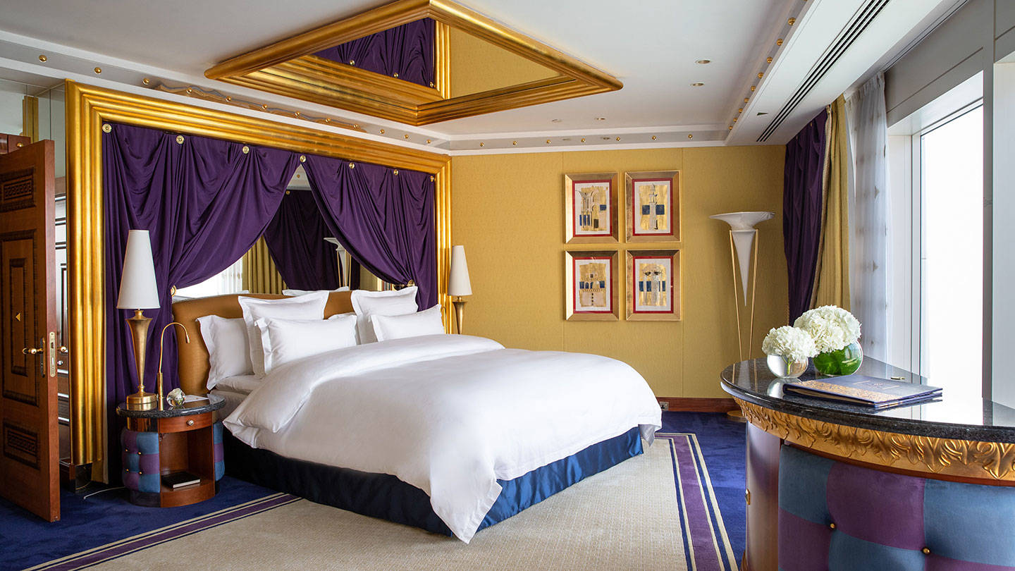 Luxe bedroom at Jumeirah Burj al Arab